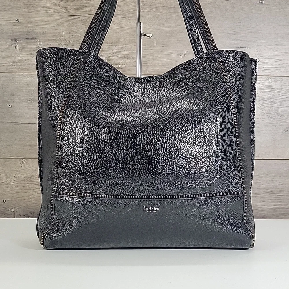 Botkier for Anthropologie Black Pebble Leather Tote Bag